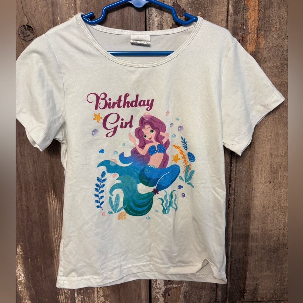 Amazon White and Purple Short Sleeve Tee Birthday Design